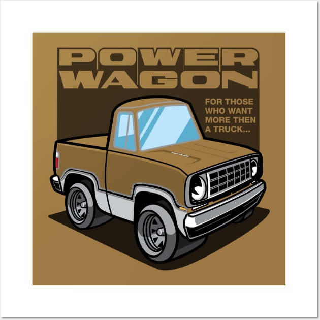 Medium Gold - Power Wagon (White Base) Wall Art by jepegdesign